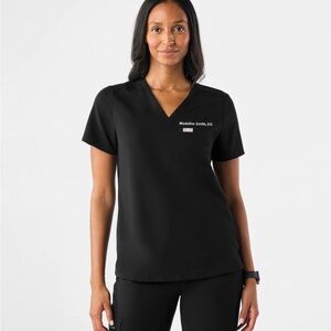 Figs Catarina Black Scrub Top XL